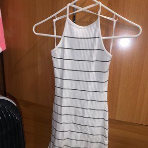 Fashion Nova Backless Striped Mini Dress